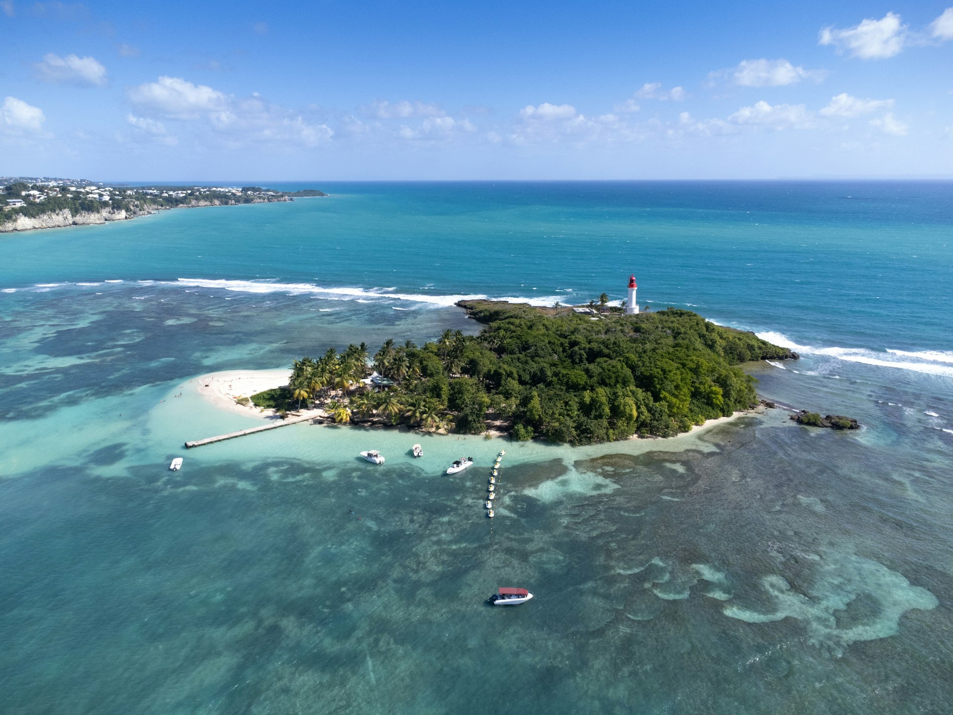 a small island in the middle of the ocean